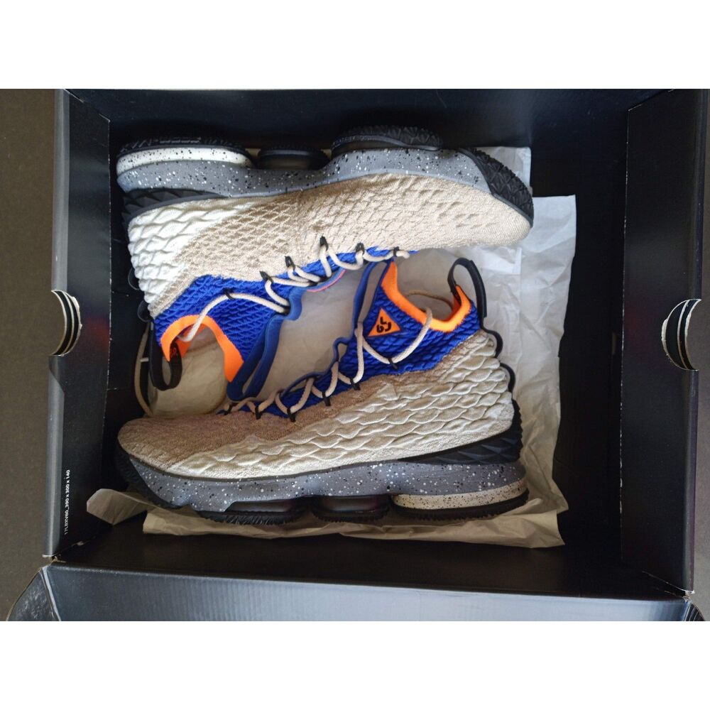 Nike LeBron XV 15 'Mowabb' Grey/Blue-Orange - AR4831-900 - Men's 11 - 03-07-2018